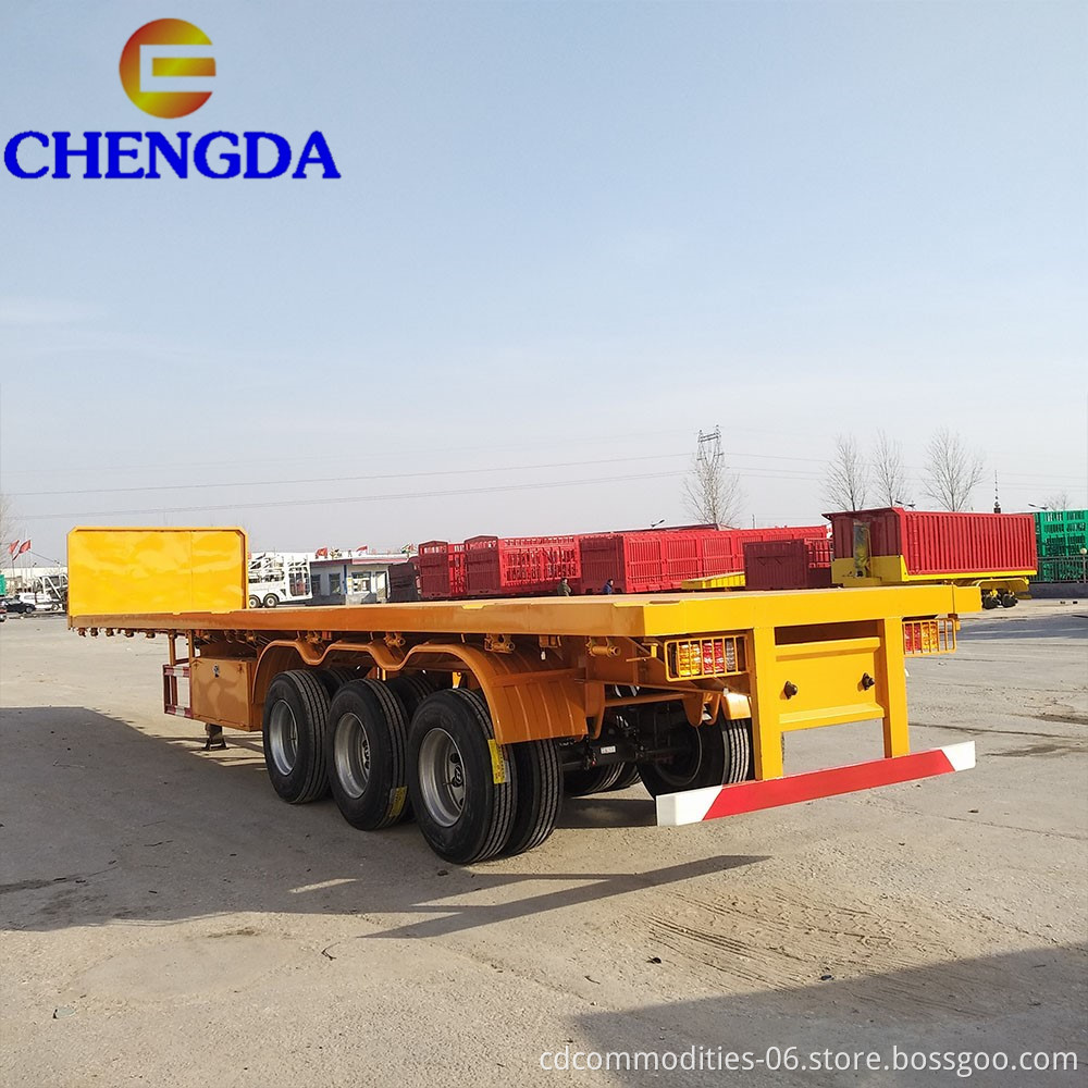 New Good-sale Tri-axle 40 Ton container flatbed semi trailer